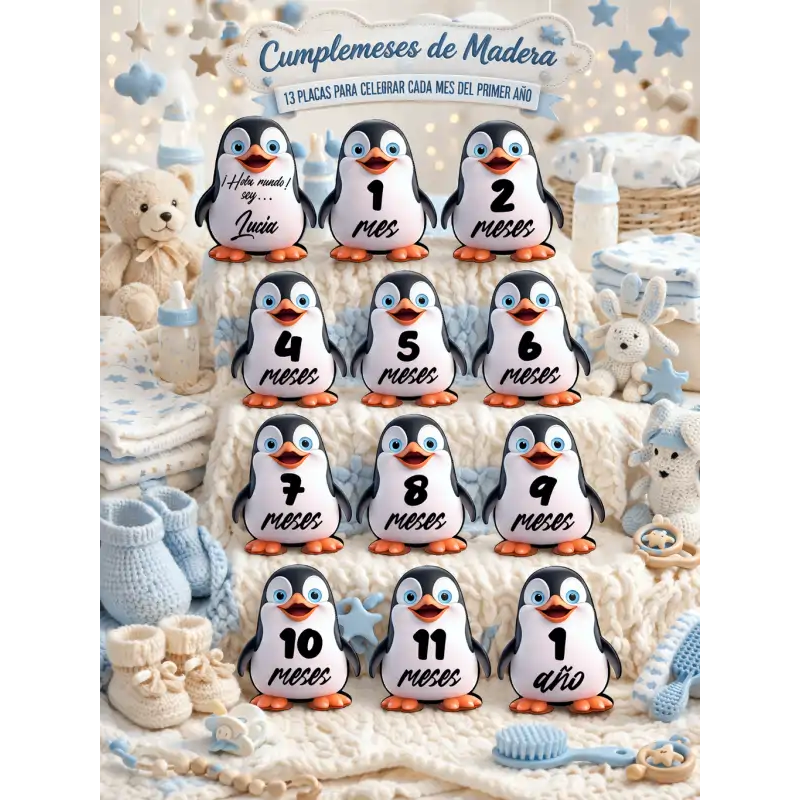 Cumple meses personalizados en color