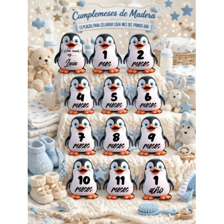 Cumple meses personalizados en color