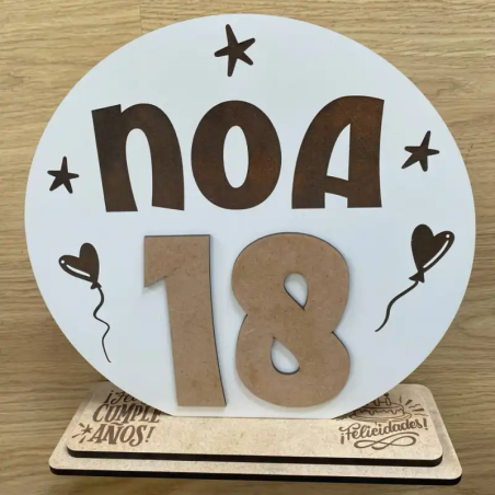 Placa Cumpleaños Personalizada a color