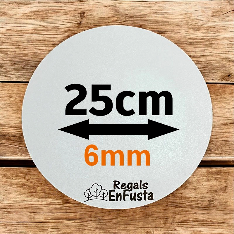 Bases redondas dobles de 25cm (6mm)