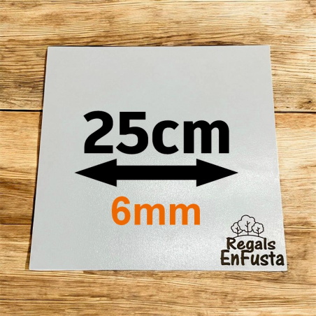 Bases cuadradas dobles de 25cm (6mm)