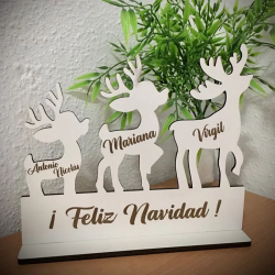 Familia de renos personalizados